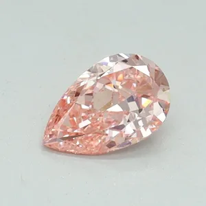0.45ct PEAR Fancy Vivid Pink VVS2 Coloured Lab diamond
