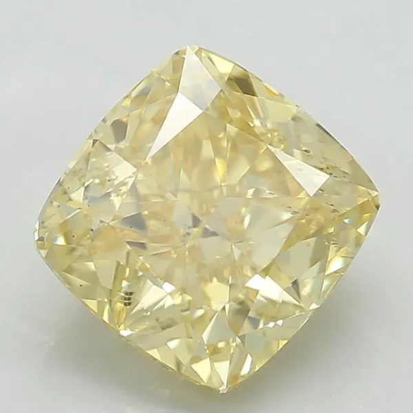 1.46ct CUSHION Fancy Vivid Yellow SI2 Coloured Lab diamond
