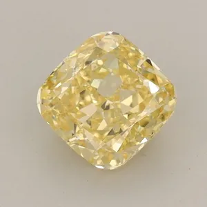 1.24ct CUSHION Fancy Intense Yellow VS1 Coloured Lab diamond