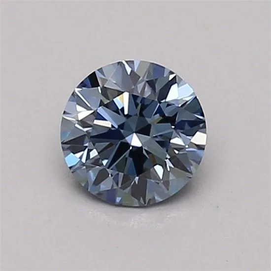 0.43ct ROUND Fancy Vivid Blue IF Coloured Lab diamond