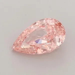 0.85ct PEAR Fancy Vivid Pink VS1 Coloured Lab diamond
