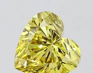 1.92ct HEART Fancy Intense Yellow VS1 Coloured Lab diamond