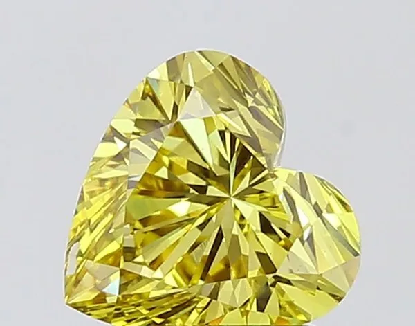 1.92ct HEART Fancy Intense Yellow VS1 Coloured Lab diamond