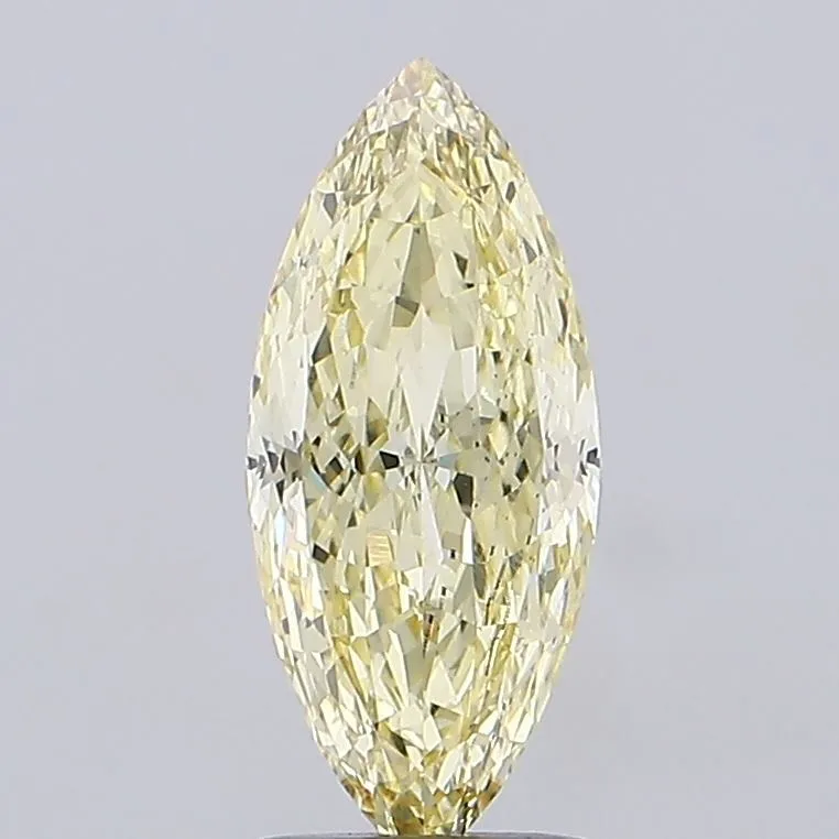 2.33ct MARQUISE Fancy Yellow VVS2 Coloured Lab diamond