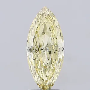 2.33ct MARQUISE Fancy Yellow VVS2 Coloured Lab diamond