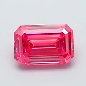 1.36ct EMERALD Fancy Vivid Pink VVS2 Coloured Lab diamond