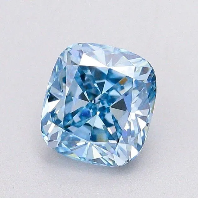1.07ct CUSHION Fancy Vivid Blue VS2 Coloured Lab diamond