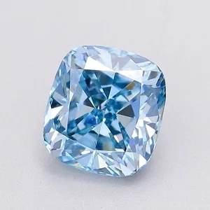 1.07ct CUSHION Fancy Vivid Blue VS2 Coloured Lab diamond