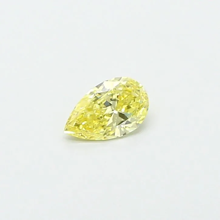 0.39ct PEAR Fancy Intense Yellow VVS2 Coloured Lab diamond