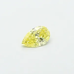 0.39ct PEAR Fancy Intense Yellow VVS2 Coloured Lab diamond