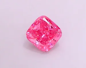 1ct CUSHION Fancy Vivid Pink VS2 Coloured Lab diamond