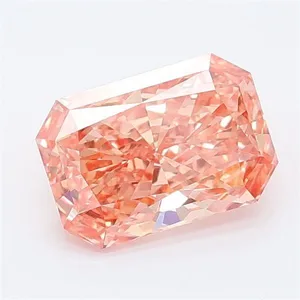 1.15ct RADIANT Fancy Vivid Pink VS1 Coloured Lab diamond