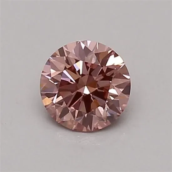0.35ct ROUND Fancy Intense Pink VS1 Coloured Lab diamond