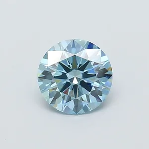 1.1ct ROUND Fancy Vivid Blue VVS2 Coloured Lab diamond