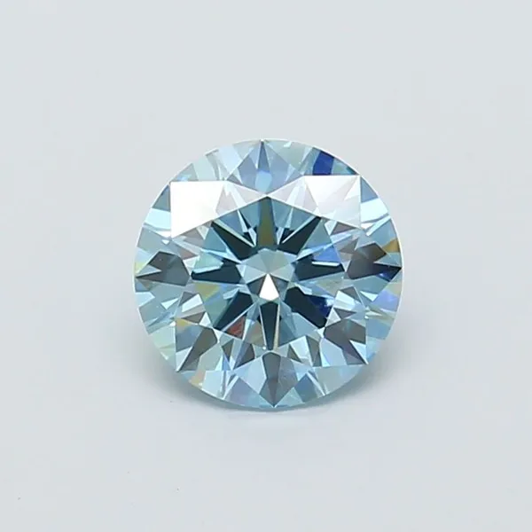 1.1ct ROUND Fancy Vivid Blue VVS2 Coloured Lab diamond