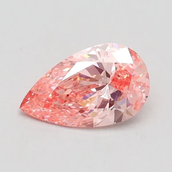 0.5ct PEAR Fancy Intense Pink SI1 Coloured Lab diamond