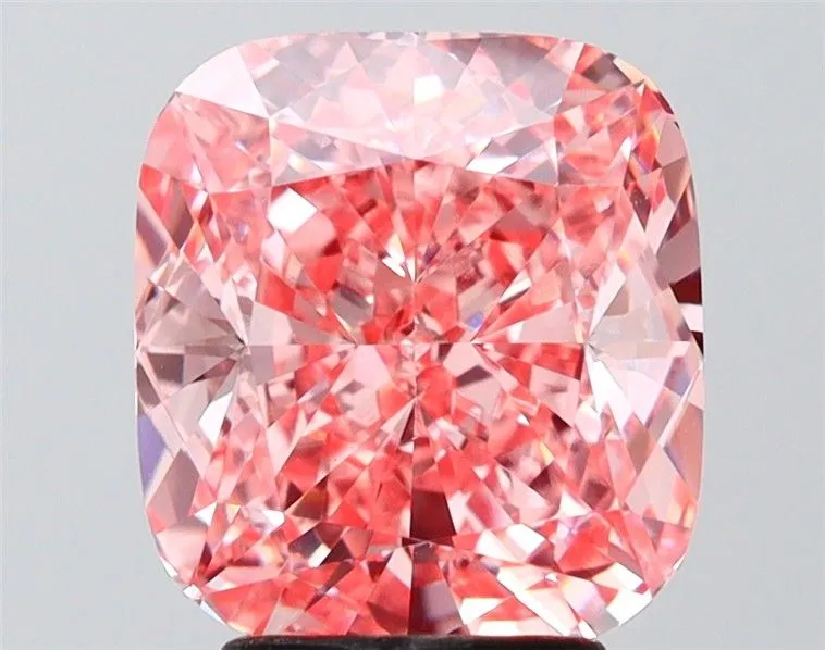 2.01ct PRINCESS Fancy Vivid Pink VS2 Coloured Lab diamond