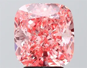 2.01ct PRINCESS Fancy Vivid Pink VS2 Coloured Lab diamond