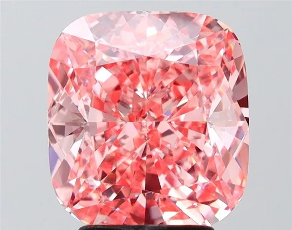 2.01ct PRINCESS Fancy Vivid Pink VS2 Coloured Lab diamond