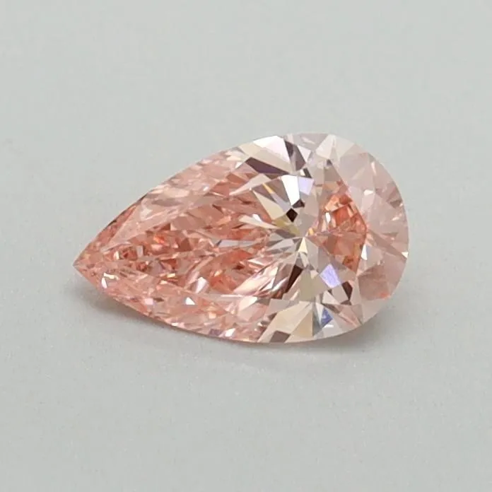 0.34ct PEAR Fancy Vivid Pink VS2 Coloured Lab diamond