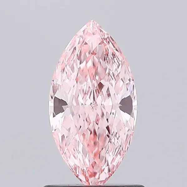 1.03ct MARQUISE Fancy Vivid Pink VVS2 Coloured Lab diamond