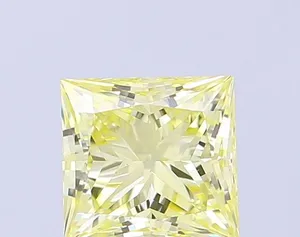 1.02ct PRINCESS Fancy Yellow VS1 Coloured Lab diamond