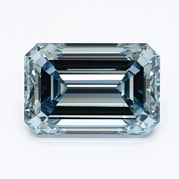 1.20ct EMERALD Fancy Intense Blue VS2 Coloured Lab diamond