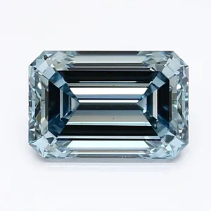 1.2ct EMERALD Fancy Intense Blue VS2 Coloured Lab diamond