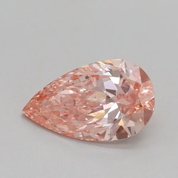 0.5ct PEAR Fancy Intense Pink SI1 Coloured Lab diamond