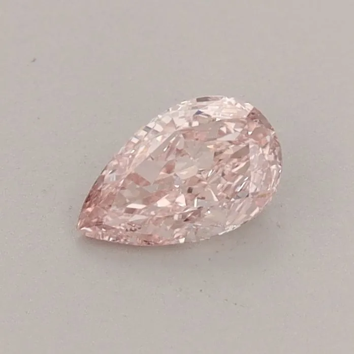 0.34ct PEAR Fancy Intense Pink VS2 Coloured Lab diamond