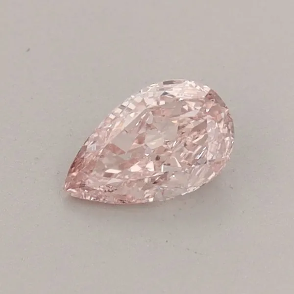 0.34ct PEAR Fancy Intense Pink VS2 Coloured Lab diamond