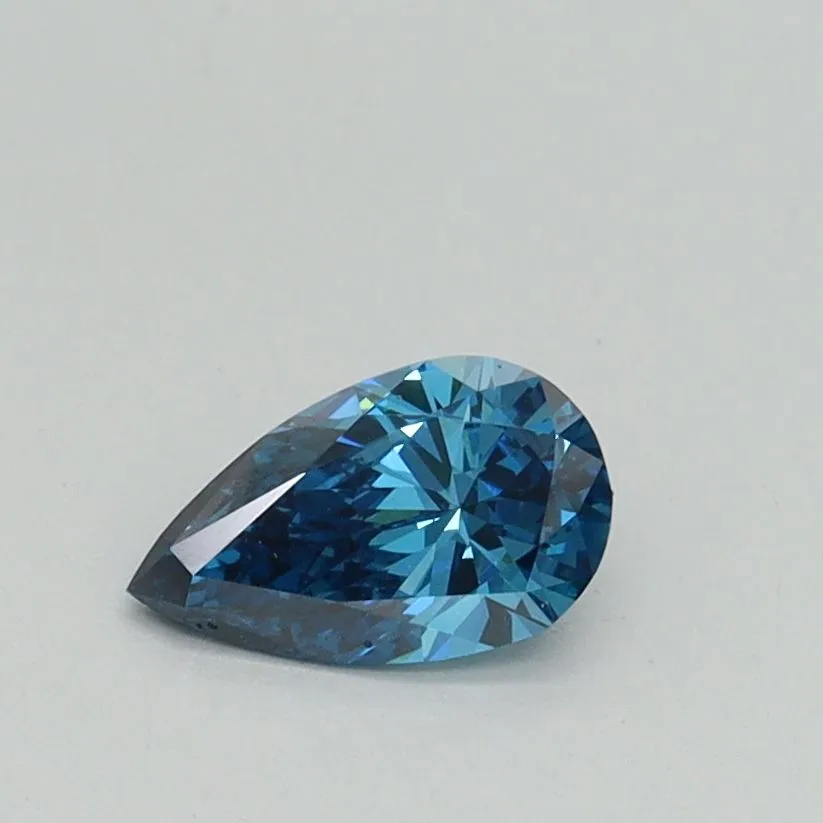 0.36ct PEAR Fancy Vivid Blue VVS2 Coloured Lab diamond