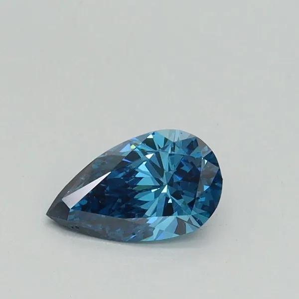 0.36ct PEAR Fancy Vivid Blue VVS2 Coloured Lab diamond