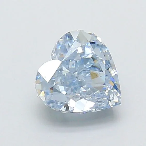 1.01ct HEART Fancy Vivid Blue VS1 Coloured Lab diamond