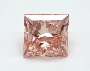 3.02ct PRINCESS Fancy Vivid Pink SI1 Coloured Lab diamond