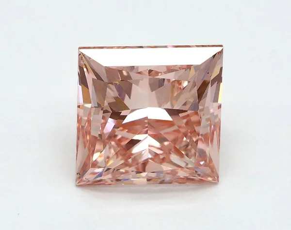 3.02ct PRINCESS Fancy Vivid Pink SI1 Coloured Lab diamond