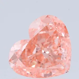 1.06ct HEART Fancy Vivid Pink VS1 Coloured Lab diamond