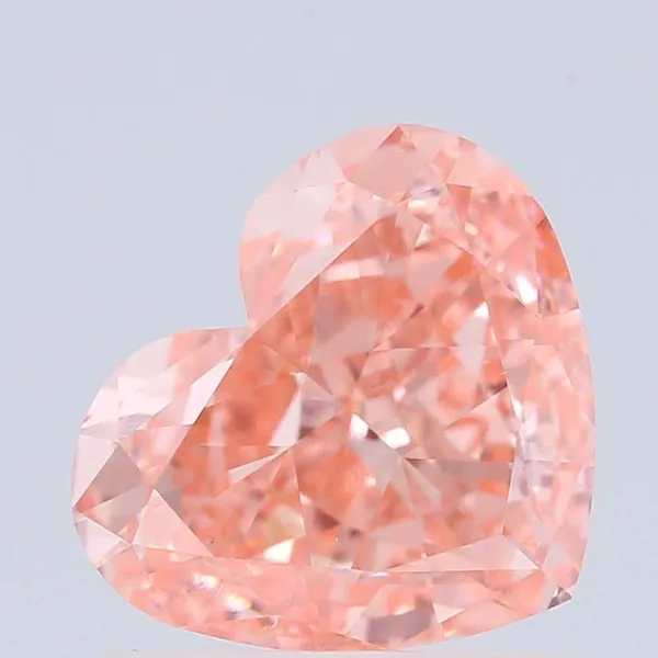 1.06ct HEART Fancy Vivid Pink VS1 Coloured Lab diamond