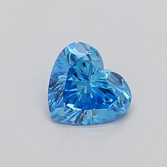 0.33ct HEART Fancy Vivid Blue VVS2 Coloured Lab diamond