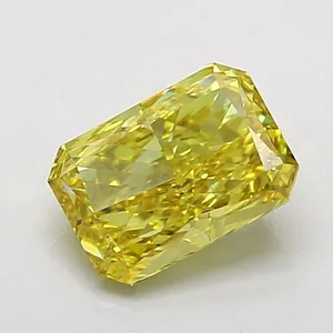 1.07ct RADIANT Fancy Intense Yellow VVS2 Coloured Lab diamond