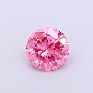 0.34ct ROUND Fancy Vivid Pink VS2 Coloured Lab diamond