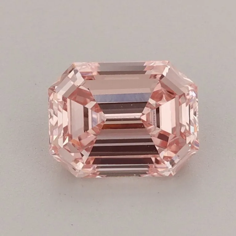 1.00ct EMERALD Fancy Intense Pink VS1 Coloured Lab diamond
