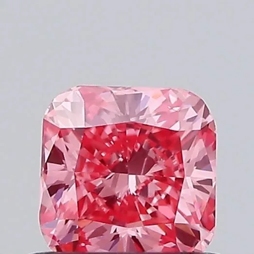 0.45ct CUSHION Fancy Vivid Pink VS1 Coloured Lab diamond