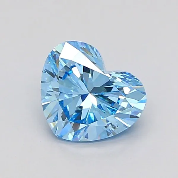 1.05ct HEART Fancy Vivid Blue VS1 Coloured Lab diamond