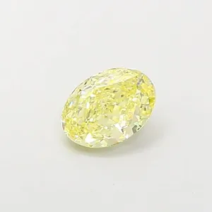 1.08ct OVAL Fancy Yellow VS2 Coloured Lab diamond