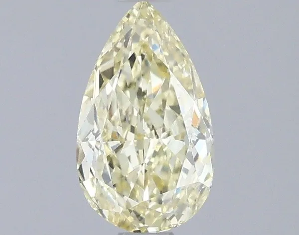 0.98ct PEAR Fancy Intense Yellow VS1 Coloured Lab diamond