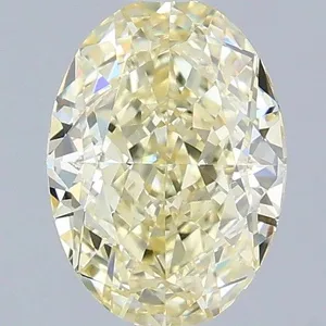 1.04ct OVAL Fancy Light Yellow VVS2 Coloured Lab diamond