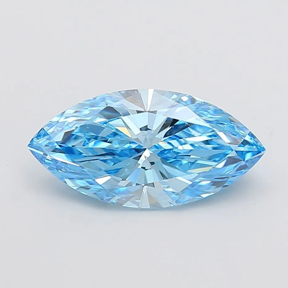 3.01ct MARQUISE Fancy Vivid Blue SI1 Coloured Lab diamond
