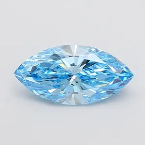 3.01ct MARQUISE Fancy Vivid Blue SI1 Coloured Lab diamond