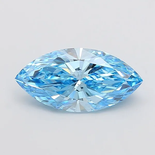 3.01ct MARQUISE Fancy Vivid Blue SI1 Coloured Lab diamond